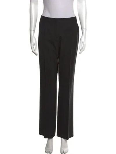 Pre-owned Dolce & Gabbana Virgin Wool Wide Leg Pants In Black