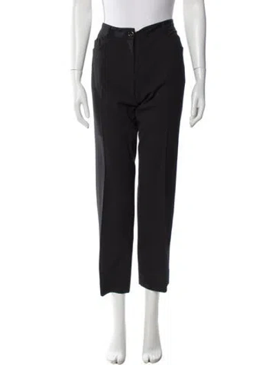 Pre-owned Dolce & Gabbana Virgin Wool Wide Leg Pants In Gray