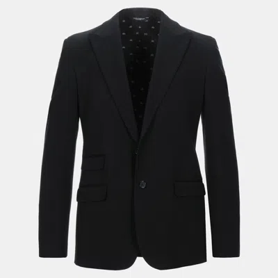 Pre-owned Dolce & Gabbana Viscose Blazer 50 In Black