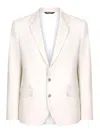 Dolce & Gabbana Single-breasted Notched-lapels Blazer In Beige