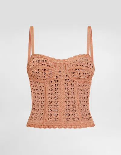 DOLCE & GABBANA VISCOSE  BUSTIER TANK TOP
