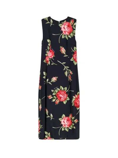 DOLCE & GABBANA VISCOSE DRESS WITH ICONIC PRINT