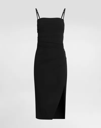Dolce & Gabbana Robe En Jersey De Viscose In Black