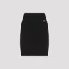 Dolce & Gabbana Short Stretch Viscose Knit Skirt With Dg Logo In Nero