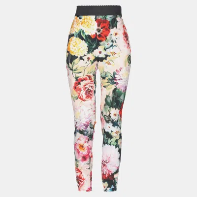 Pre-owned Dolce & Gabbana Viscose Trousers 44 In Multicolor