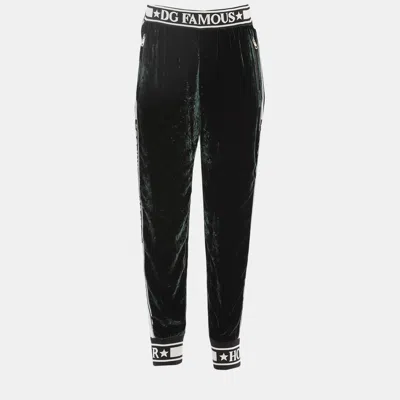 Pre-owned Dolce & Gabbana Viscose Pants 46 In Black
