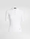 Dolce & Gabbana Ribbed Polo Top