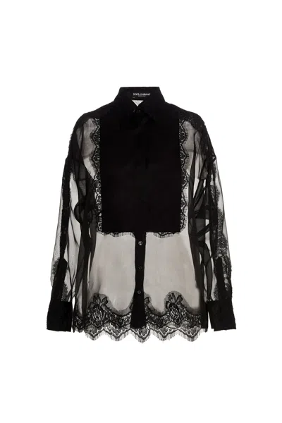 Dolce & Gabbana Viscose Shirt In Black