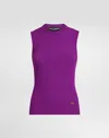Dolce & Gabbana Viscose Tank Top In Purple