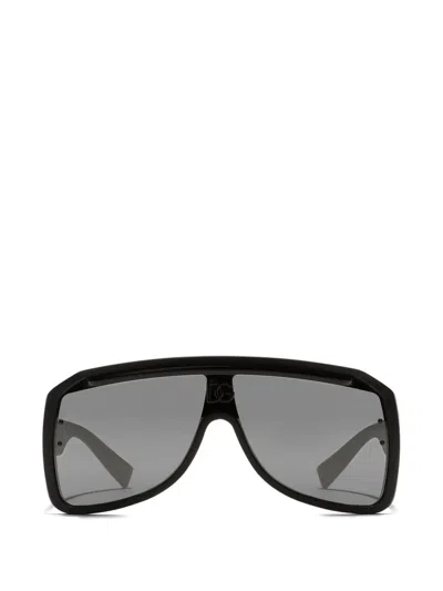 Dolce & Gabbana Visor-style Geometric-frame Sunglasses In Metallic
