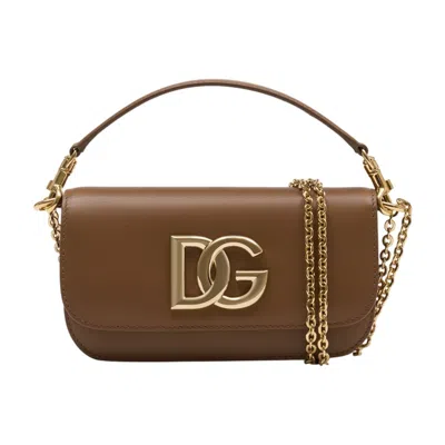 Dolce & Gabbana Vitello Liscio Oro Purse In Brown