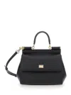 Dolce & Gabbana Black Structured Black Shoulder Bag In Black