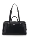Dolce & Gabbana Calf Leather Shoulder Bag Vittoria Model In Black