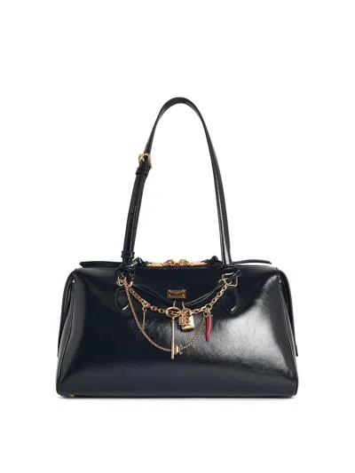 Dolce & Gabbana Vittoria Black Leather Handbag