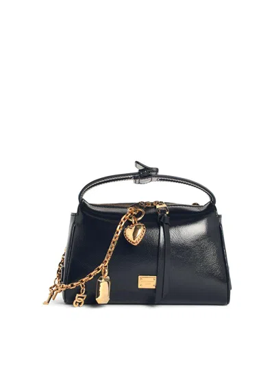 Dolce & Gabbana Vittoria Black Leather Handbag