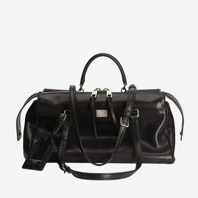 DOLCE & GABBANA DOLCE & GABBANA VITTORIA CALFSKIN LEATHER BAG