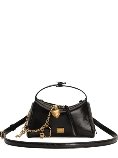 Dolce & Gabbana Vittoria Leather Handbag In Black