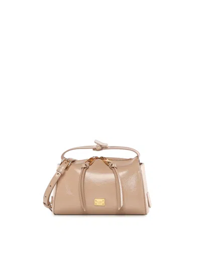 Dolce & Gabbana Vittoria Leather Handbag In Neutral