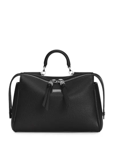 Dolce & Gabbana Vittoria Leather Tote Bag In Black
