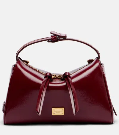 Dolce & Gabbana Vittoria Small Leather Top-handle Bag In Red