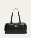 Dolce & Gabbana Vittoria Smooth Leather Shoulder Bag In Black