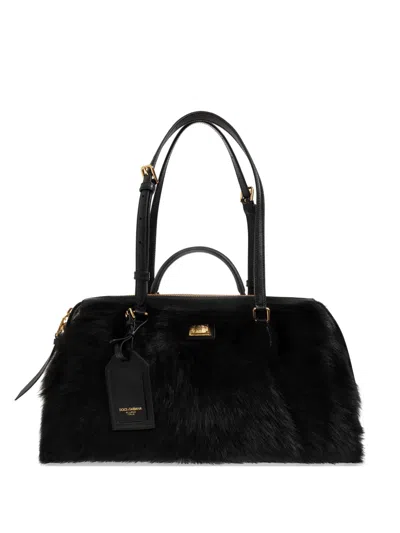 Dolce & Gabbana Vittoria Tote Bag In Black