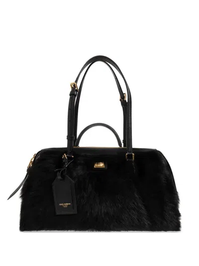 Dolce & Gabbana Vittoria Tote Bag In Black