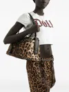 Dolce & Gabbana Leopard Print Vittoria Shoulder Bag In Animal Print