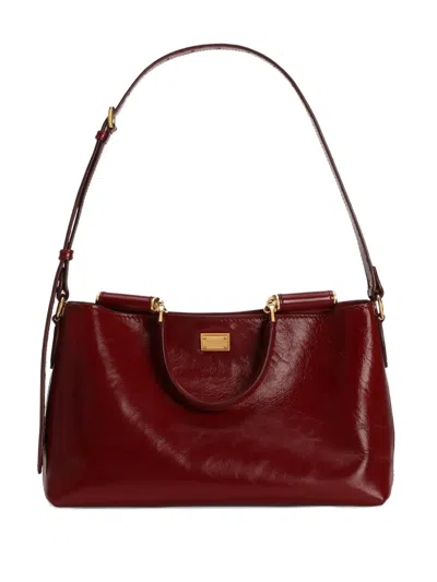 Dolce & Gabbana Vittoria Tote Bag In Burgundy
