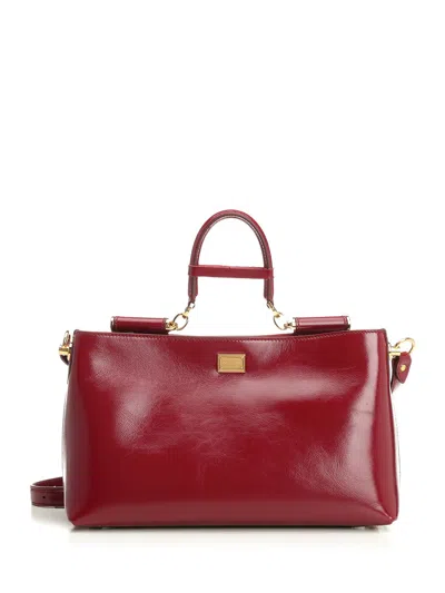 Dolce & Gabbana Vittorio Leather Bag Shoulder Bags Bordeaux