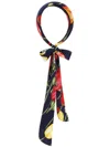 Dolce & Gabbana Viyella Bow-detail Floral-print Headband In Blue
