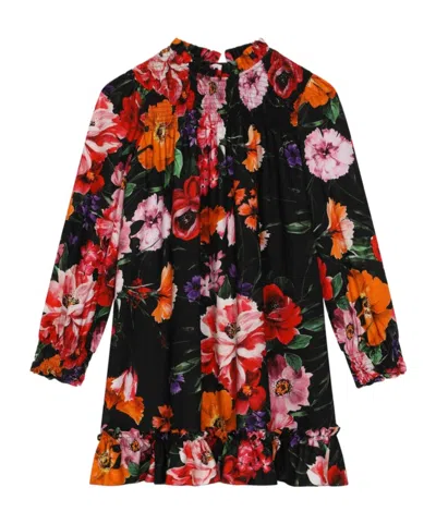 Dolce & Gabbana Kids' Viyella Dress In Black