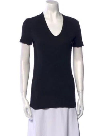 Pre-owned Dolce & Gabbana V-neck Short Sleeve T-shirt In Black
