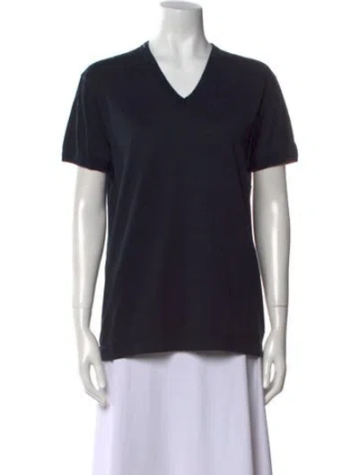 Pre-owned Dolce & Gabbana V-neck Short Sleeve T-shirt In Black
