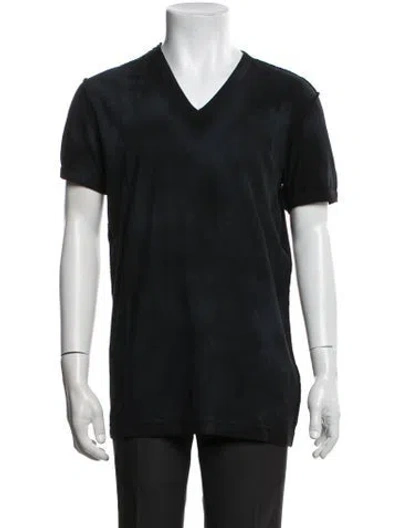 Pre-owned Dolce & Gabbana V-neck Short Sleeve T-shirt In Black