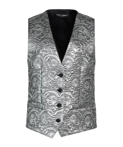 Dolce & Gabbana V-neck Sleeveless Vest In Black