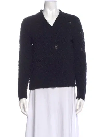 Pre-owned Dolce & Gabbana V-neck Sweater In Black