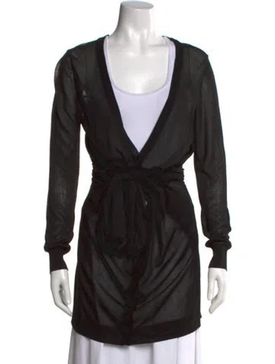 Pre-owned Dolce & Gabbana V-neck Sweater In Black