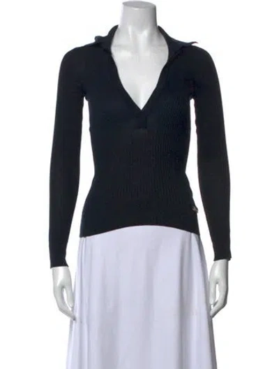Pre-owned Dolce & Gabbana V-neck Sweater In Black