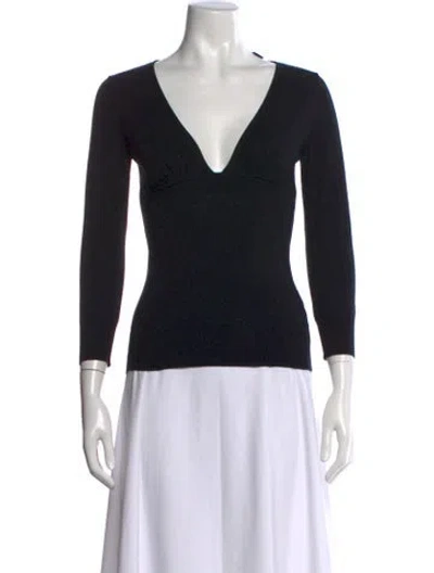 Pre-owned Dolce & Gabbana V-neck Sweater In Black