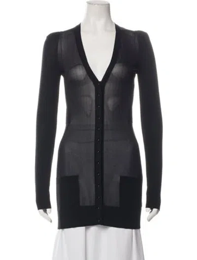 Pre-owned Dolce & Gabbana V-neck Sweater In Black