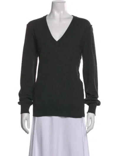 Pre-owned Dolce & Gabbana V-neck Sweater In Gray