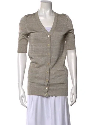 Pre-owned Dolce & Gabbana V-neck Sweater In Neutral