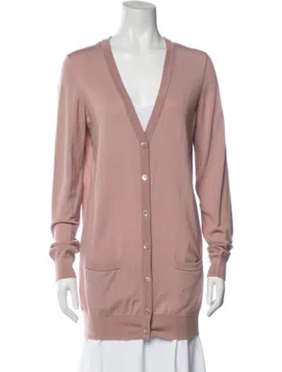 Pre-owned Dolce & Gabbana V-neck Sweater In Pink