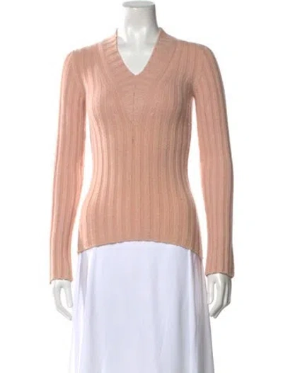 Pre-owned Dolce & Gabbana V-neck Sweater In Pink