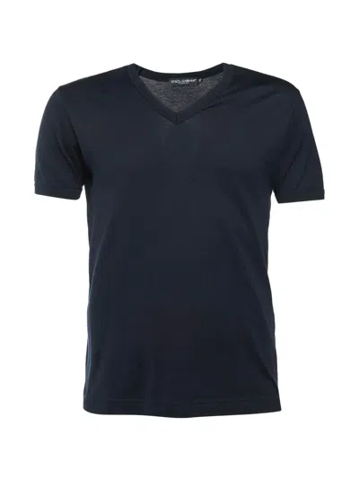 Pre-owned Dolce & Gabbana V-neck T-shirt In Black