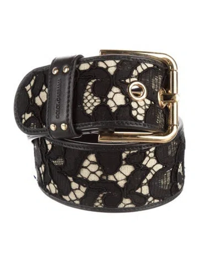 Pre-owned Dolce & Gabbana Waist Belt In Black