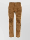 DOLCE & GABBANA WAIST BELT LOOPS DISTRESSED DENIM TROUSERS