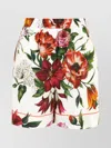 Dolce & Gabbana Waistband Elastic Floral Print Pockets Side In White