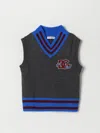 Dolce & Gabbana Boys Grey Wool Knit Slipover In Grey